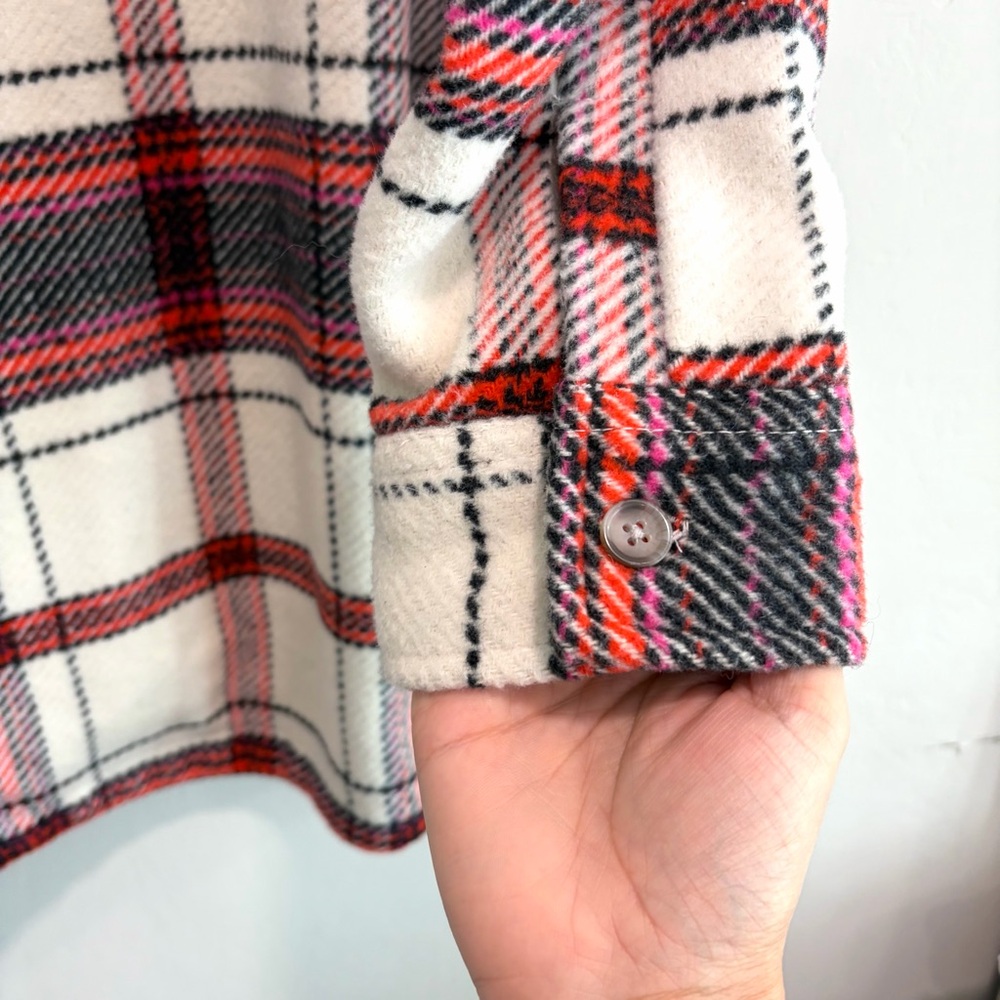 Universal Thread Plaid Button Down Shacket Jacket - image 14